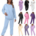 Yotami Fall Sweatsuits for Women 2-Piece Outfit for Athletic, Crewneck Long Sleeve Pullover Sweatshirt and Drawstring Sweatpants Set Tracksuit with Pocket